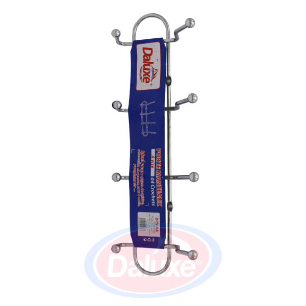 PORTE MANTEAUX A VIS CHROME 04 CROCHET -DALUXE-